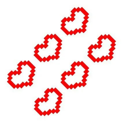 6PCS Heart-Shaped Waterproof Headlight and Taillight Decoration Stickers