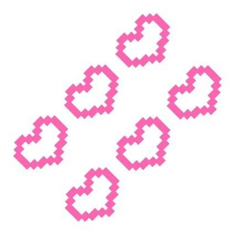 6PCS Heart-Shaped Waterproof Headlight and Taillight Decoration Stickers