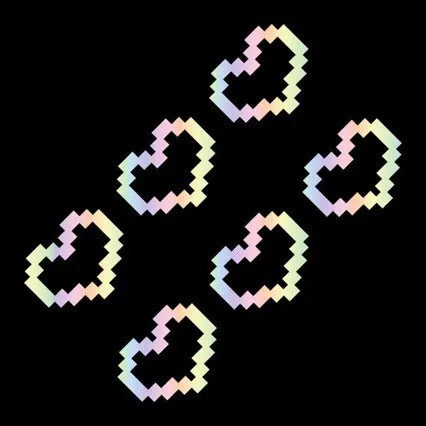 6PCS Heart-Shaped Waterproof Headlight and Taillight Decoration Stickers