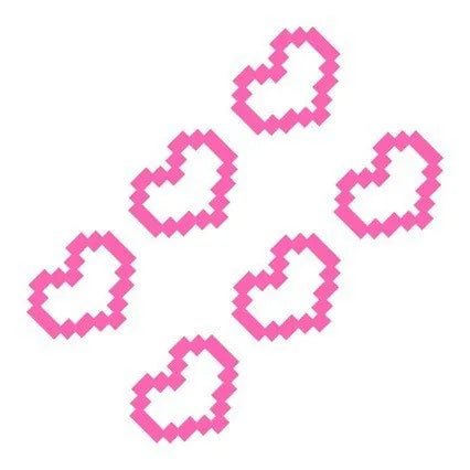 6PCS Heart-Shaped Waterproof Headlight and Taillight Decoration Stickers