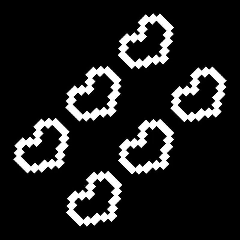 6PCS Heart-Shaped Waterproof Headlight and Taillight Decoration Stickers