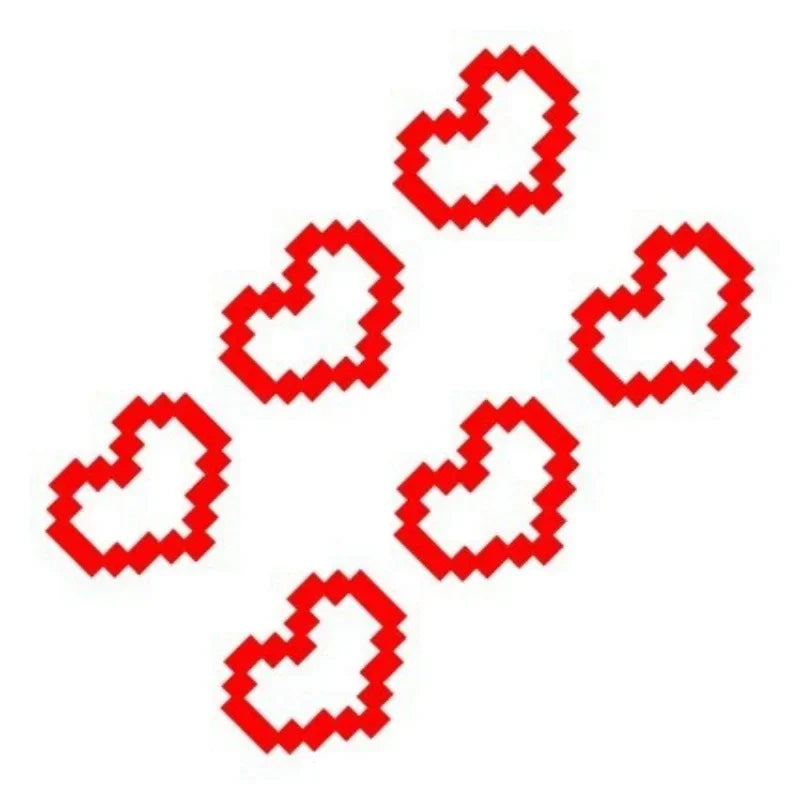 6PCS Heart-Shaped Waterproof Headlight and Taillight Decoration Stickers